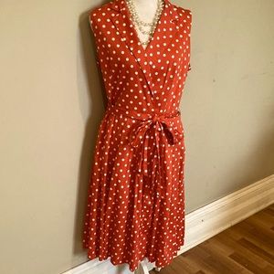Ann Klein polka dot dress